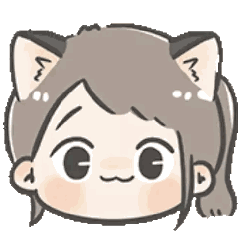 Cartoon Girl With Cat Ears Making Face Sticker