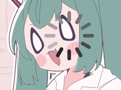 Cartoon Girl With Circle Around Face GIF