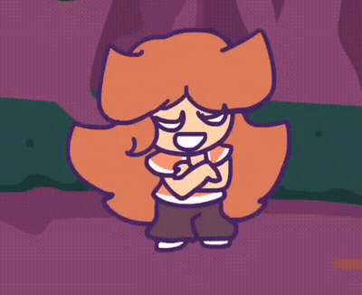 Cartoon Girl With Crossed Arms Smiling GIF