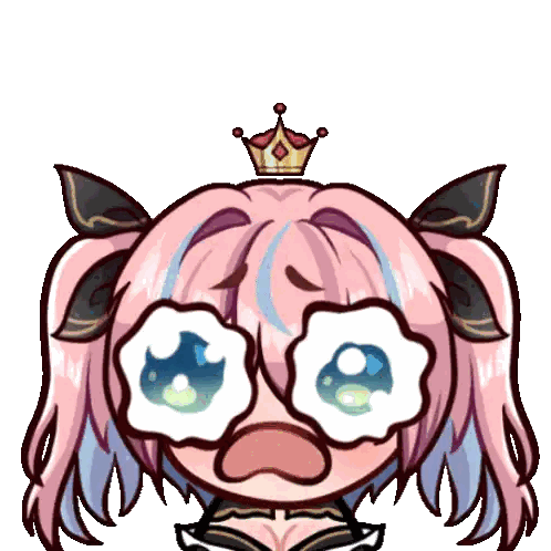 Cartoon Girl With Crown Sticker