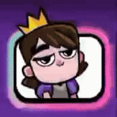 Cartoon Girl With Crown In Purple Frame GIF