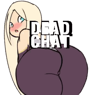 Cartoon Girl With Dead Chat Text Sticker