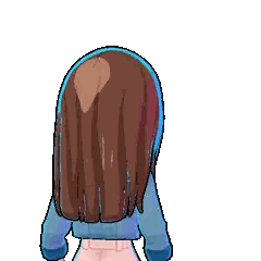 Cartoon Girl With Deal With It Sticker