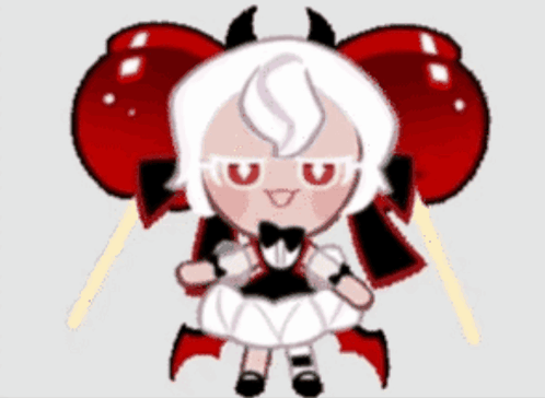 Cartoon Girl With Devil Horns And Wings GIF