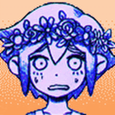 Cartoon Girl With Flower Crown GIF
