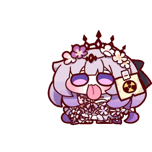 Cartoon Girl With Flower Hair Sticker