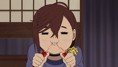 Cartoon Girl With Flower In Hair GIF
