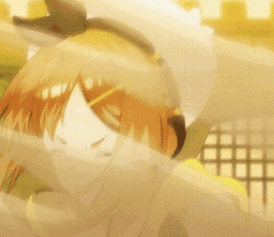 Cartoon Girl With Flower In Hair GIF