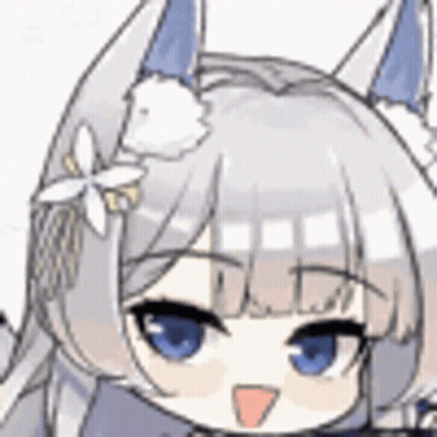 Cartoon Girl With Flower In Hair And Ears GIF