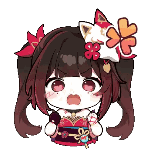 Cartoon Girl With Flower In Hair Sticker