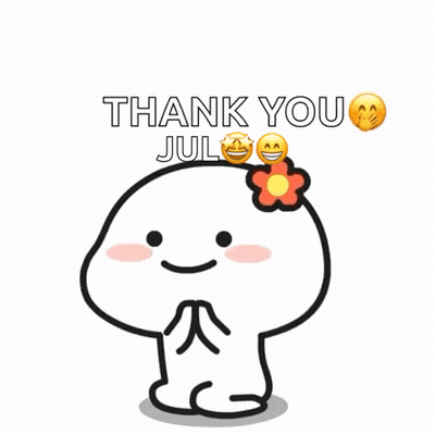 Cartoon Girl With Flower Saying Thank You Jul GIF