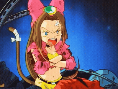 Cartoon Girl With Forehead Bandage GIF