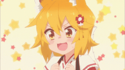 Cartoon Girl With Fox Tail And Ears GIF