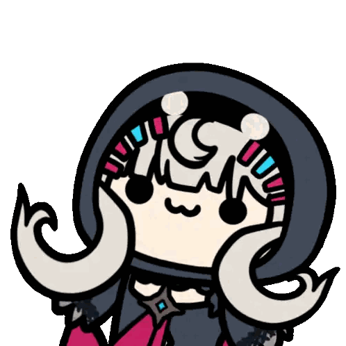 Cartoon Girl With G On Face Sticker