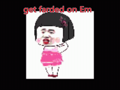 Cartoon Girl With Get Farded GIF