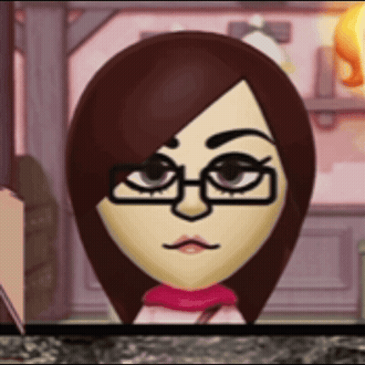 Cartoon Girl With Glasses And Pink Scarf GIF