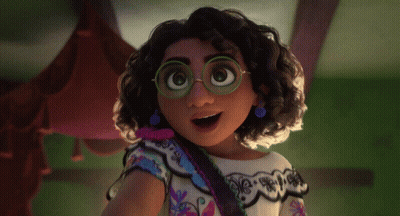 Cartoon Girl With Glasses Holding Pinwheel Saying Thanks GIF