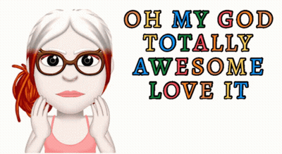 Cartoon Girl With Glasses Oh My God Totally Awesome Love It GIF