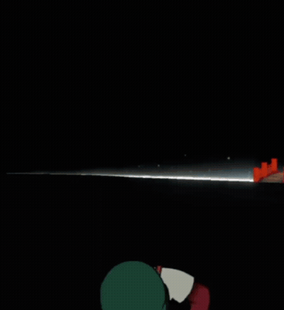 Cartoon Girl With Glowing Circle Around Waist