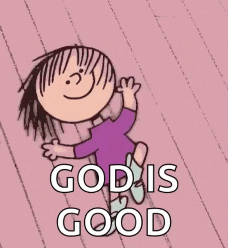 Cartoon Girl With God Is Good GIF