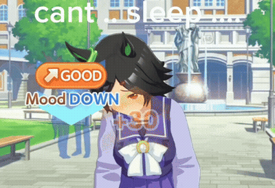 Cartoon Girl With Good Mood Down Sign GIF