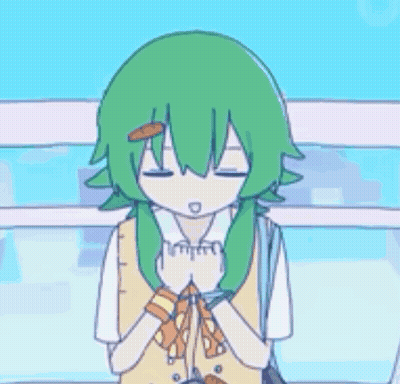 Cartoon Girl With Green Hair Covering Ears GIF
