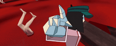 Cartoon Girl With Green Hat GIF