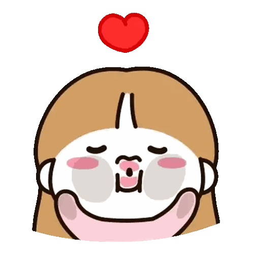 Cartoon Girl With Heart Above Head Sticker