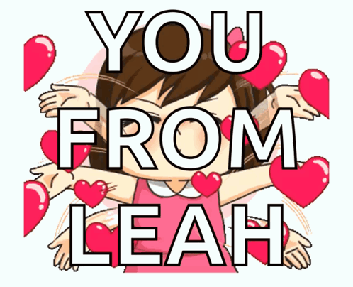 Cartoon Girl With Hearts Says You GIF