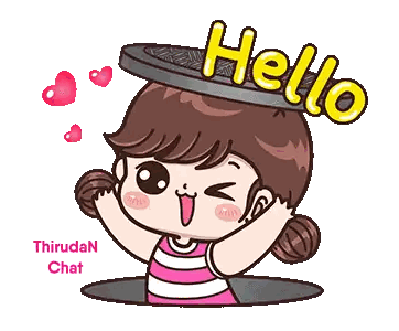Cartoon Girl With Hello Sign Sticker