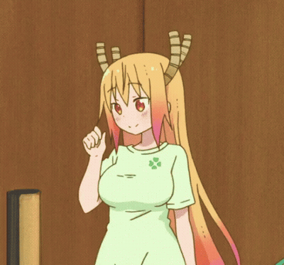 Cartoon Girl With Horns Surrounded by Hearts