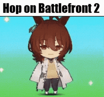 Cartoon Girl With Horse On Head Hop On Battlefront 2 GIF