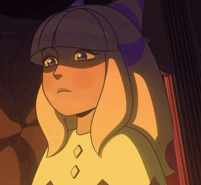 Cartoon Girl With Long Blonde Hair And Green Eyes GIF