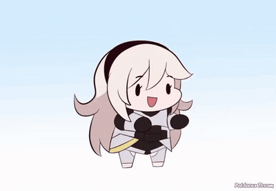 Cartoon Girl With Long Blonde Hair And Yellow Belt GIF