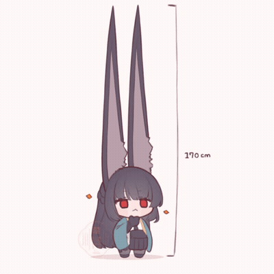 Cartoon Girl With Long Ears 170 Cm GIF