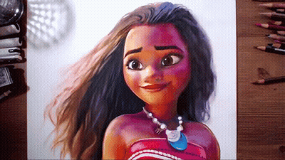 Cartoon Girl with Long Hair