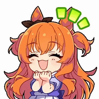 Cartoon Girl With Long Orange Hair And Ears GIF