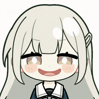 Cartoon Girl With Long White Hair And Brown Eyes GIF