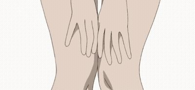 Cartoon Girl With Man On Her Stomach GIF