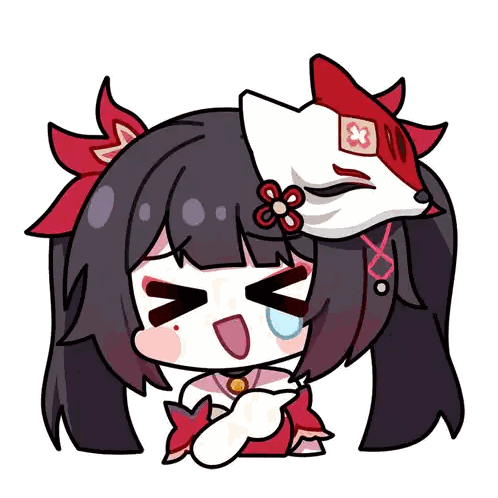 Cartoon Girl With Mask Sticker
