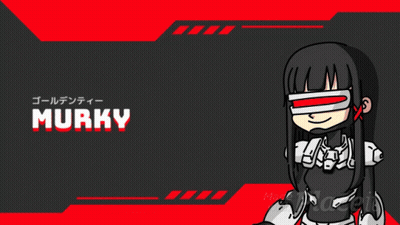 Cartoon Girl With Name Murky On Top GIF