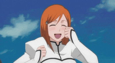 Cartoon Girl With Orange Hair Laughing GIF