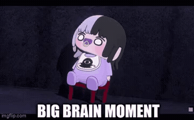 Cartoon Girl With Pacifier Big Brain Moment GIF