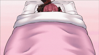 Cartoon Girl With Pacifier Lying In Bed GIF