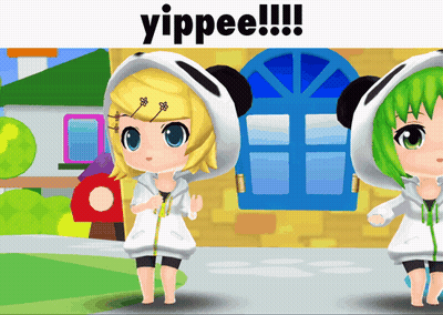 Cartoon Girl With Panda Hood Yippee GIF