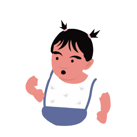 Cartoon Girl With Pigtails Sticker