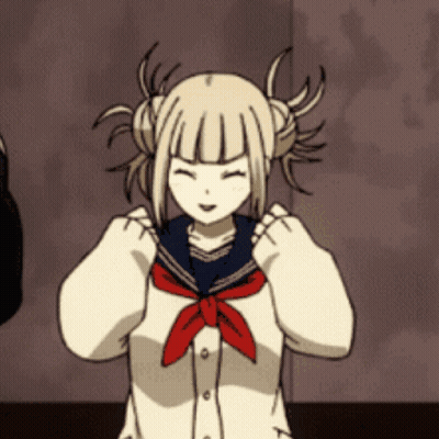 Cartoon Girl With Pigtails In Sailor Suit Smiling GIF