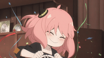 Cartoon Girl With Pink Hair And Black Hat Smiling GIF