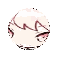 Cartoon Girl With Pink Hair And Blue Bow Sticker