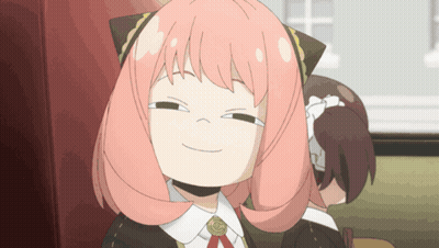 Cartoon Girl With Pink Hair And Cat Ear Smiling GIF